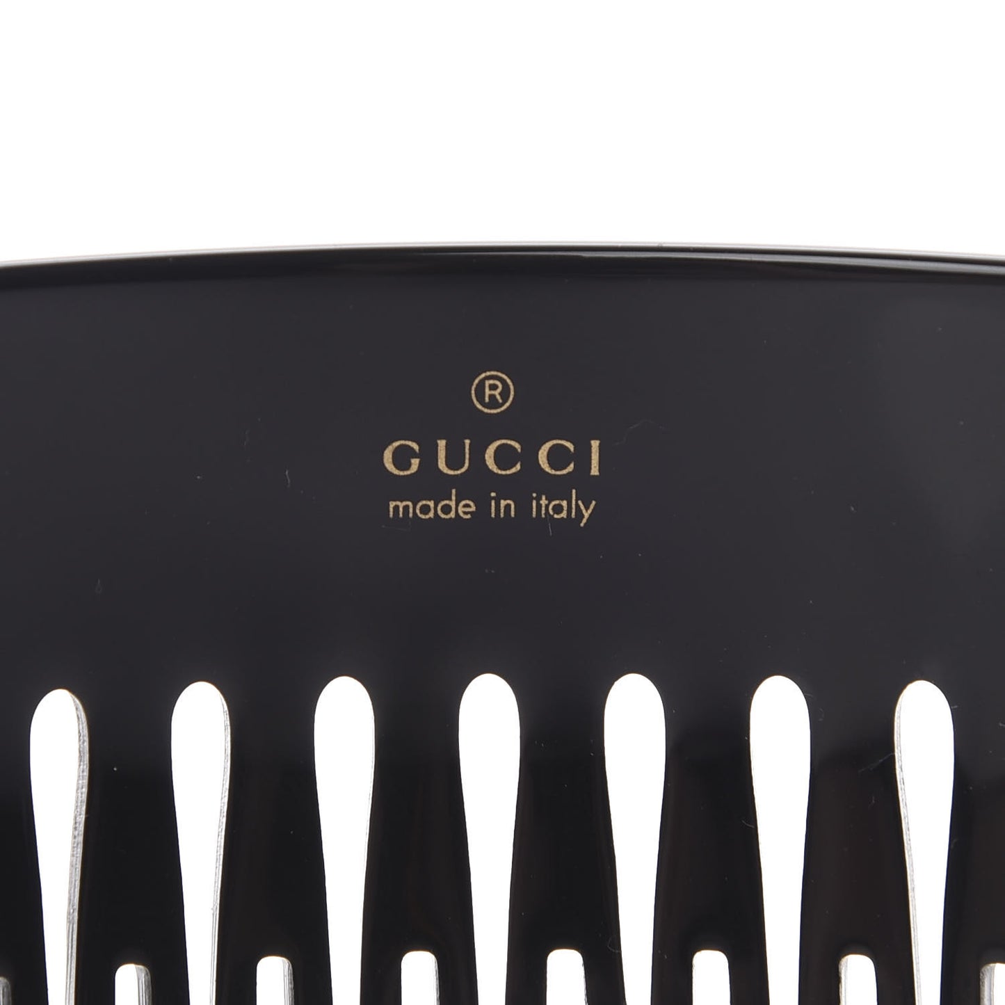 Resin Crystal Hair Comb Black