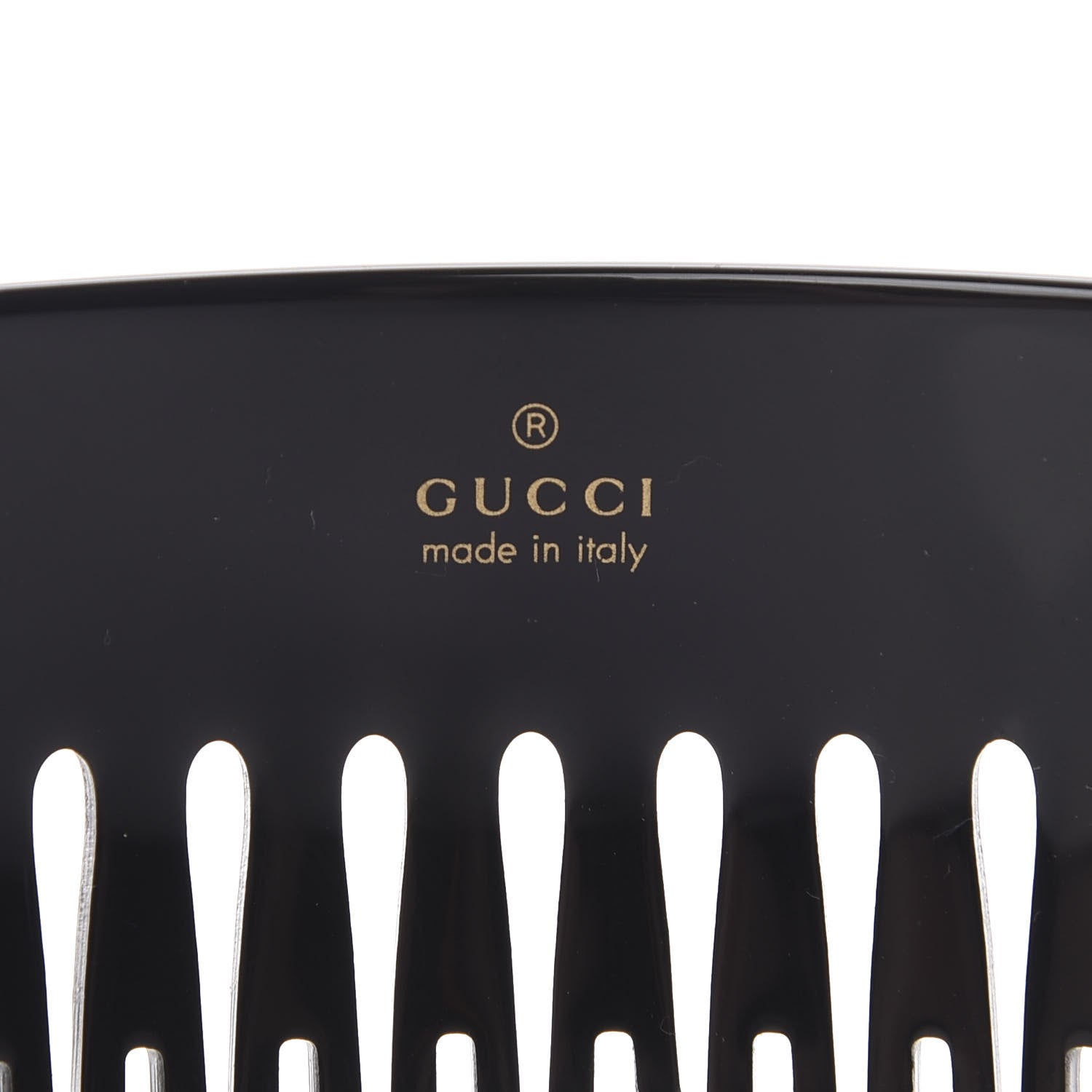 Gucci Resin Crystal Hair Comb Black 3 of 4