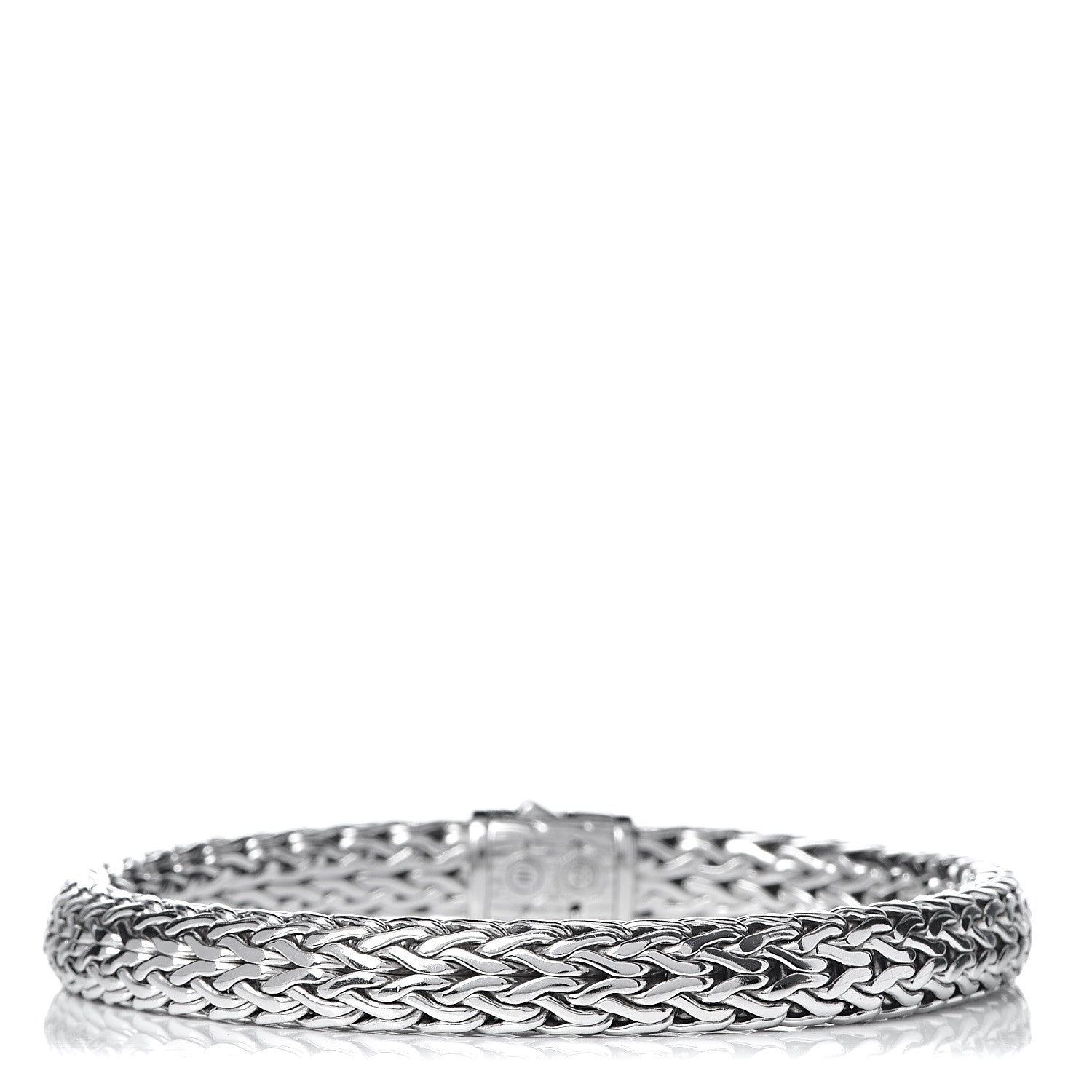 John Hardy Sterling Silver Diamond 7.5mm Classic Chain Bracelet 3 of 4