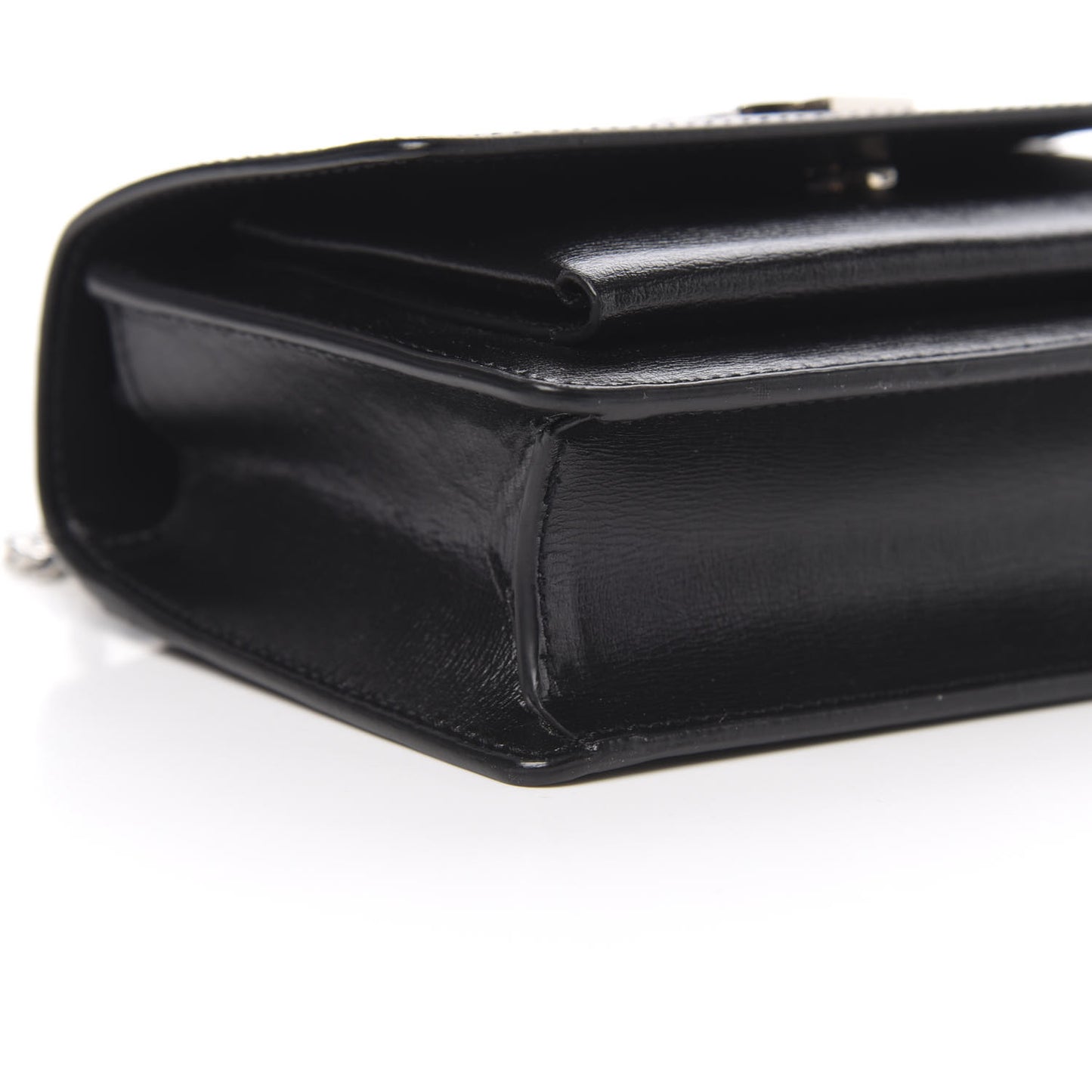 Calfskin Monogram Sunset Chain Wallet Black