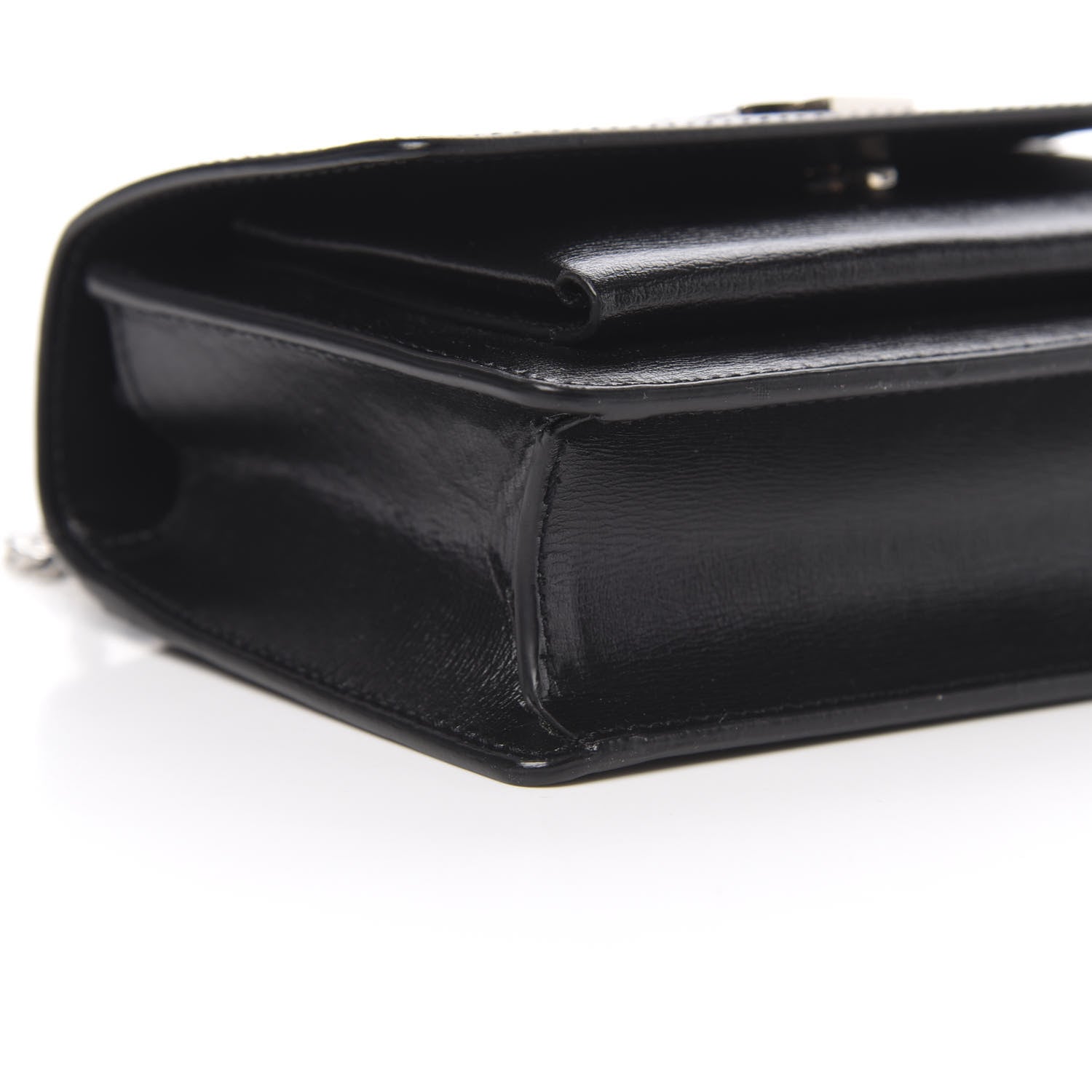 Saint Laurent Calfskin Monogram Sunset Chain Wallet Black 7 of 10