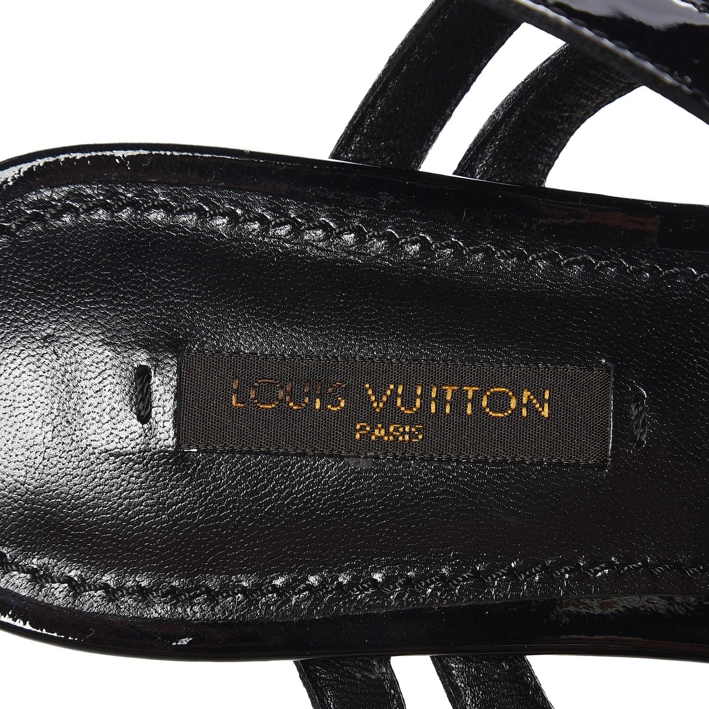 Patent Logo Crossing Flat Sandals 37.5 Black