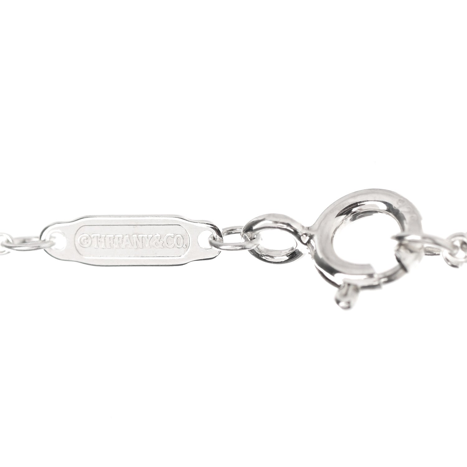 Tiffany Sterling Silver Large T Smile Pendant Necklace 4 of 6
