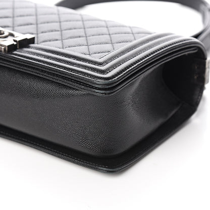 Chanel Caviar Quilted Medium Boy Flap Black 10 of 12