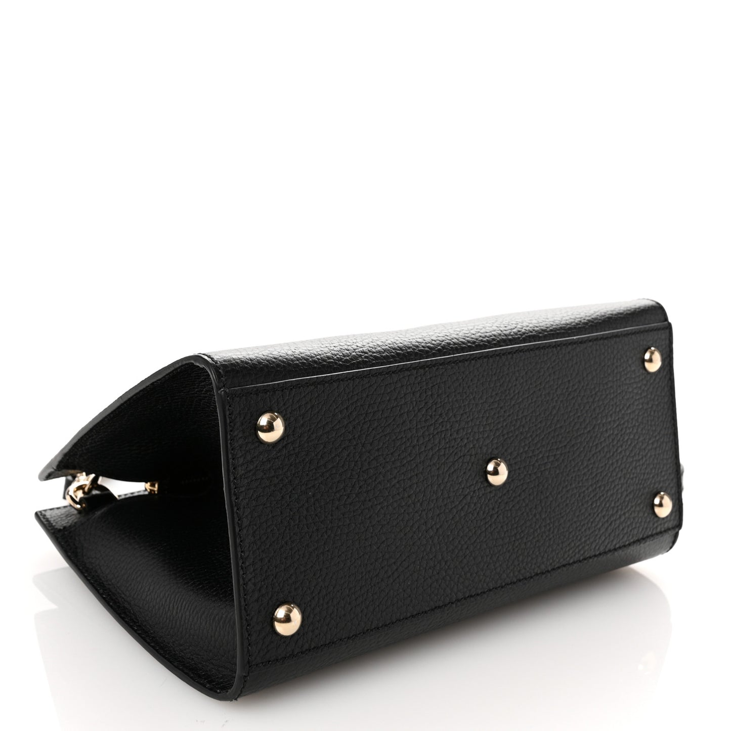 Dollar Calfskin Medium Soho Top Handle Satchel Black