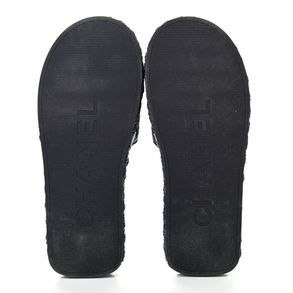 Chanel Cord CC Espadrille Slip On Sandals 39 5 of 8