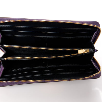 Mulberry Small Classic Grain Zip Around Long Wallet Amethyst 5 of 11