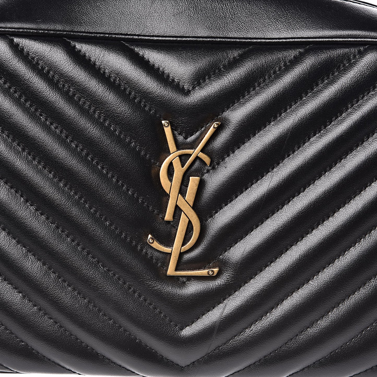 Calfskin Matelasse Monogram Lou Camera Bag Black