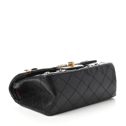 Chanel Aged Calfskin Lucky Charms 2.55 Reissue 224 Flap Black 4 of 11