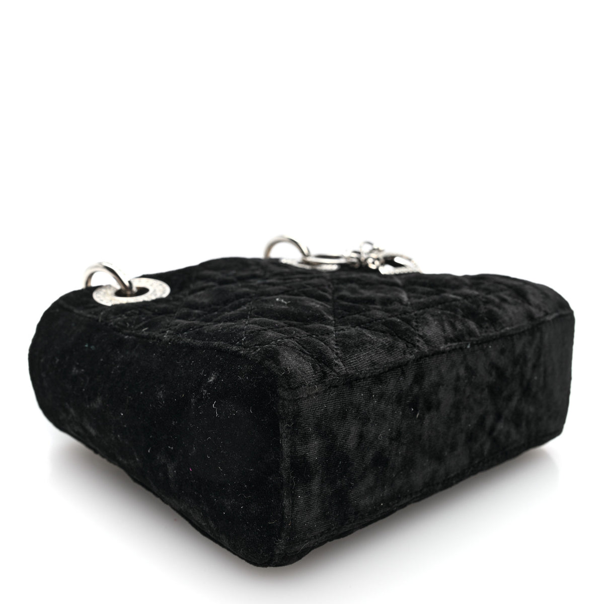 Christian Dior Velvet Crystal Mini Lady Dior Black 4 of 10