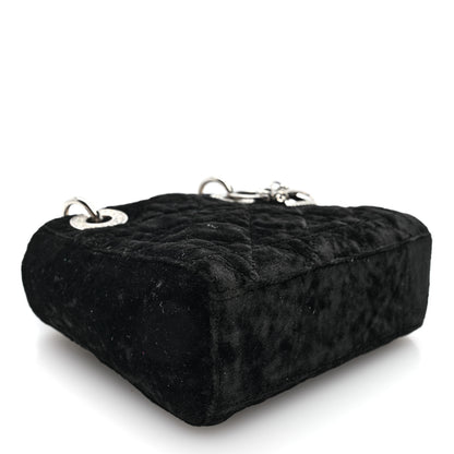 Christian Dior Velvet Crystal Mini Lady Dior Black 4 of 10