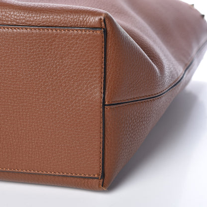 Valentino Garavani Grained Calfskin Rockstud Shoulder Tote Bright Cognac 11 of 11