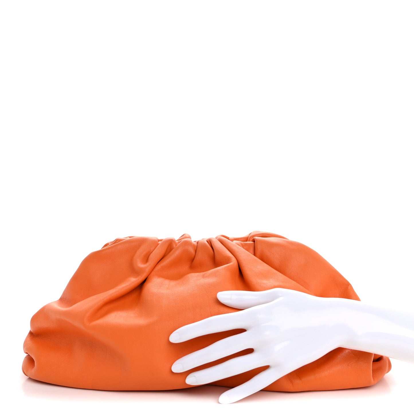 Smooth Butter Calf The Pouch Oversized Clutch Burnt Orange