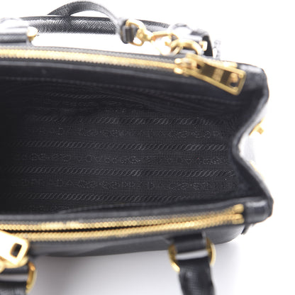 Prada Saffiano Lux Mini Galleria Double Zip Tote Black 4 of 15