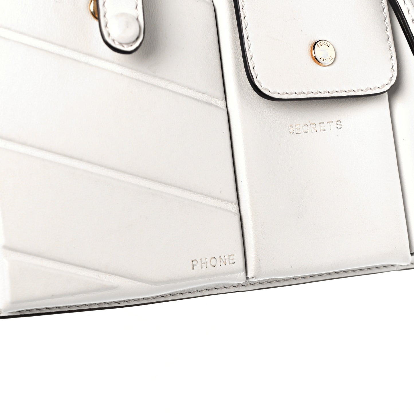 TPU Vitello Grace Pequin Pocket Medium Peekaboo Defender White