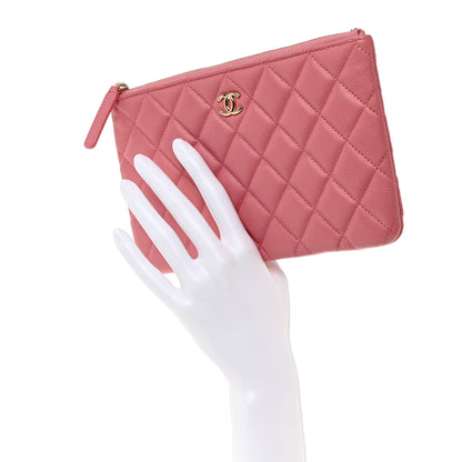 Chanel Caviar Quilted Cosmetic Case Pink 2 of 7