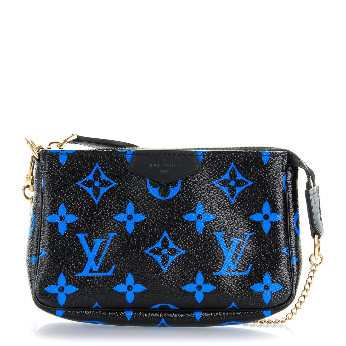 Colored Monogram Mini Pochette Accessories Blue Black