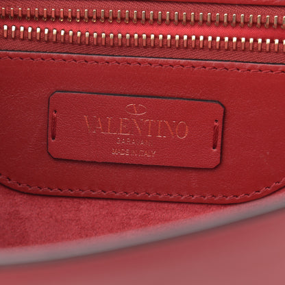 Valentino Garavani Vitello Groumette Small Rockstud Demilune Shoulder Bag Rosso Valentino 5 of 13