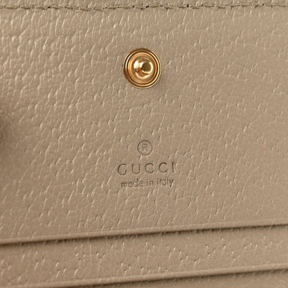 Gucci GG Supreme Monogram Textured Dollar Calfskin Web Ophidia Card Case Beige Mystic White Oatmeal 6 of 7