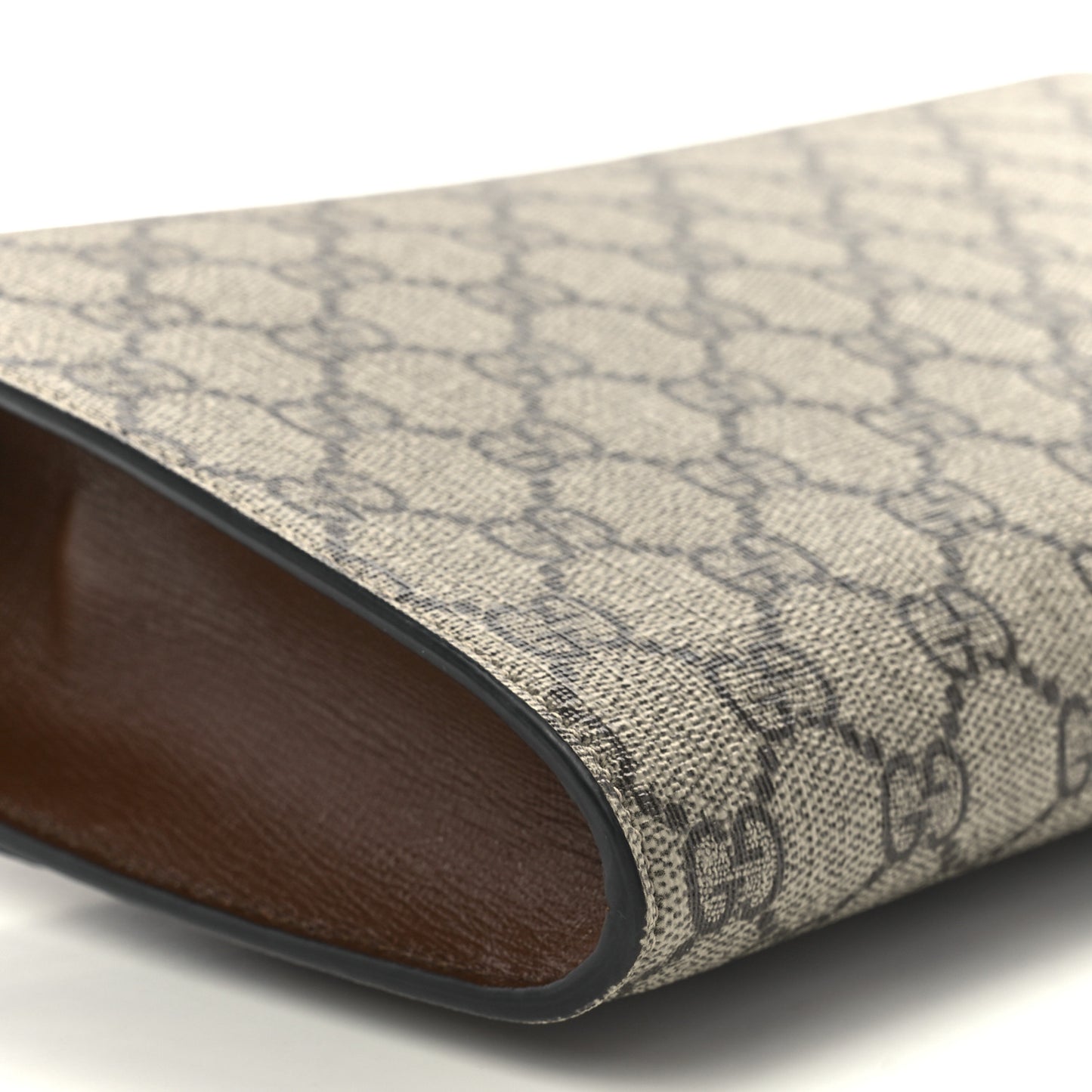 GG Supreme Monogram Azalea Calfskin Web Small Horsebit 1955 Crossbody Bag Beige Ebony Brown Sugar