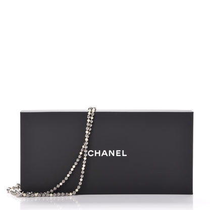 Chanel Pearl CC Long Necklace Silver Pearly White Grey 6 of 6