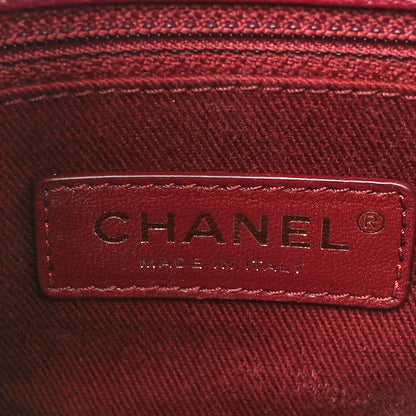 Chanel Shiny Calfskin Goatskin Quilted Medium Coco Curve Messenger Flap Burgundy 6 of 10