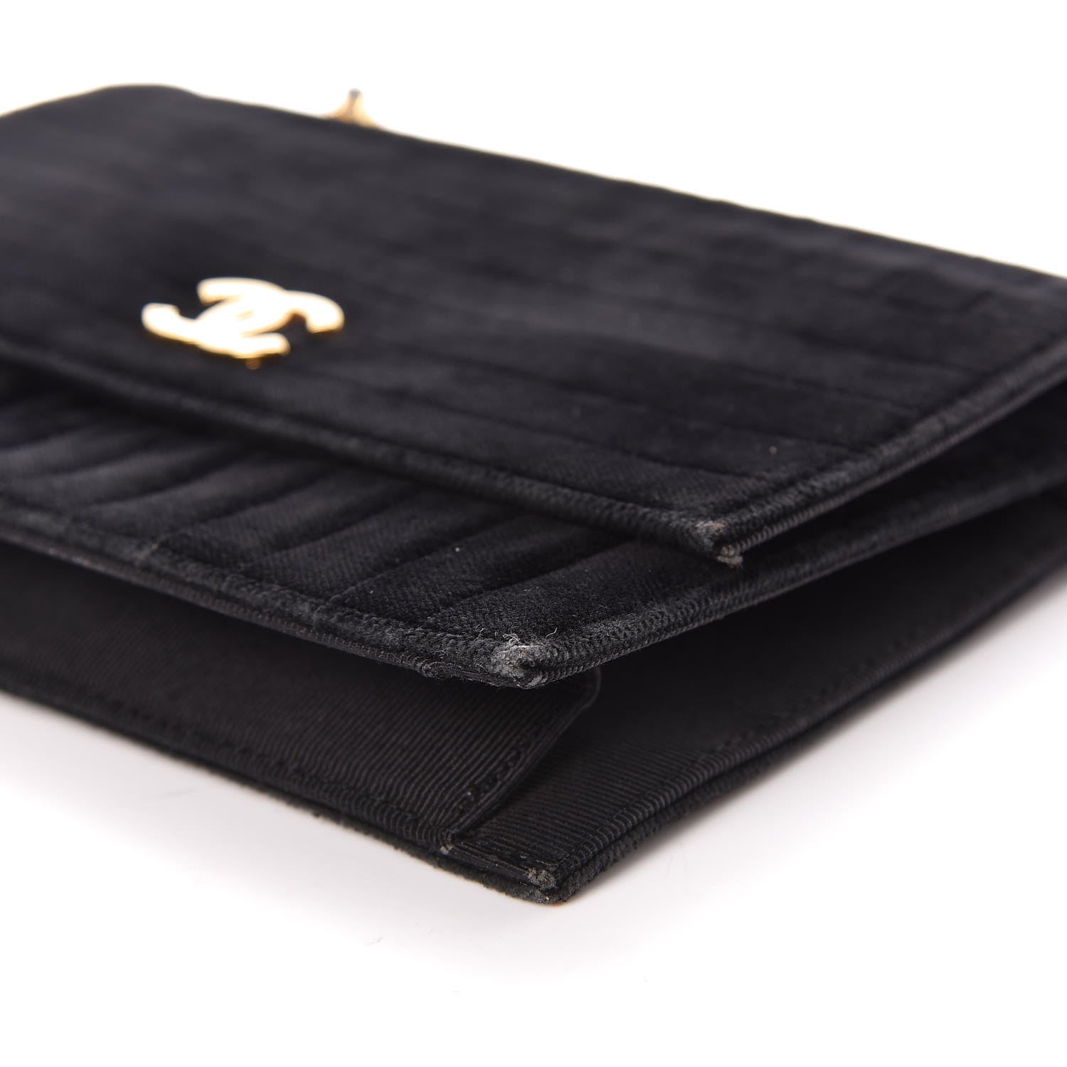 Chanel Velvet Vertical Horizontal Quilt Single Flap Black 5 of 14