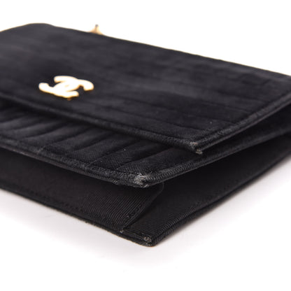 Chanel Velvet Vertical Horizontal Quilt Single Flap Black 5 of 14