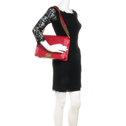 Chanel Calfskin Quilted Large Boy Flap Red 2 of 9