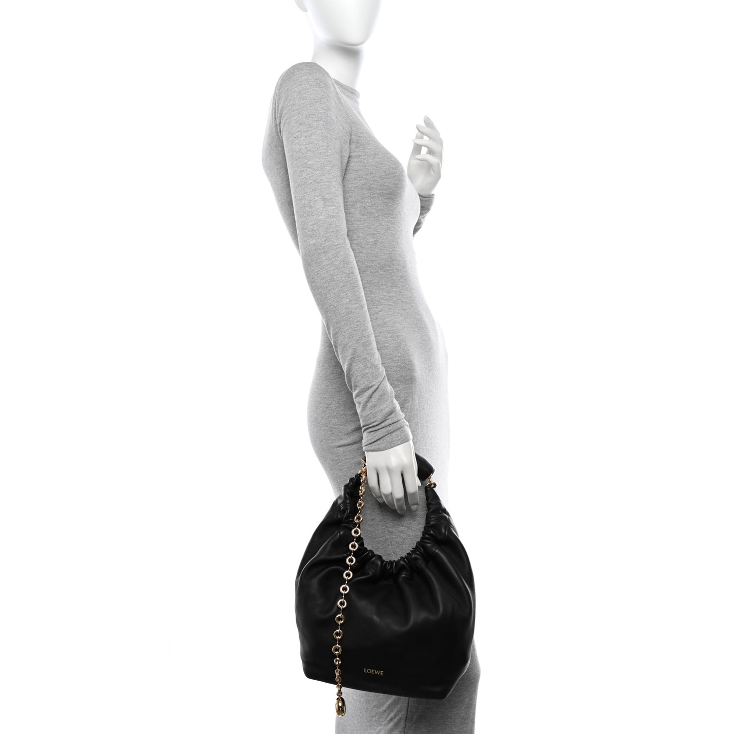 Nappa Small Squeeze Bag Chocolate