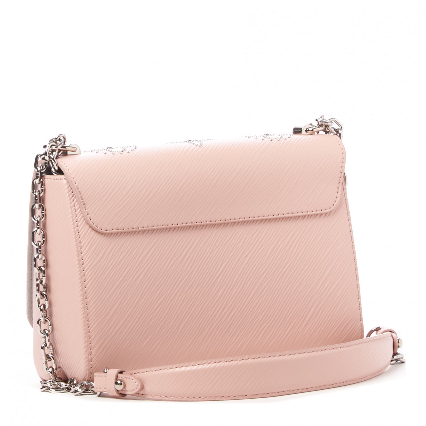 Epi Mechanical Flowers Twist Shoulder Bag MM Rose Ballerine
