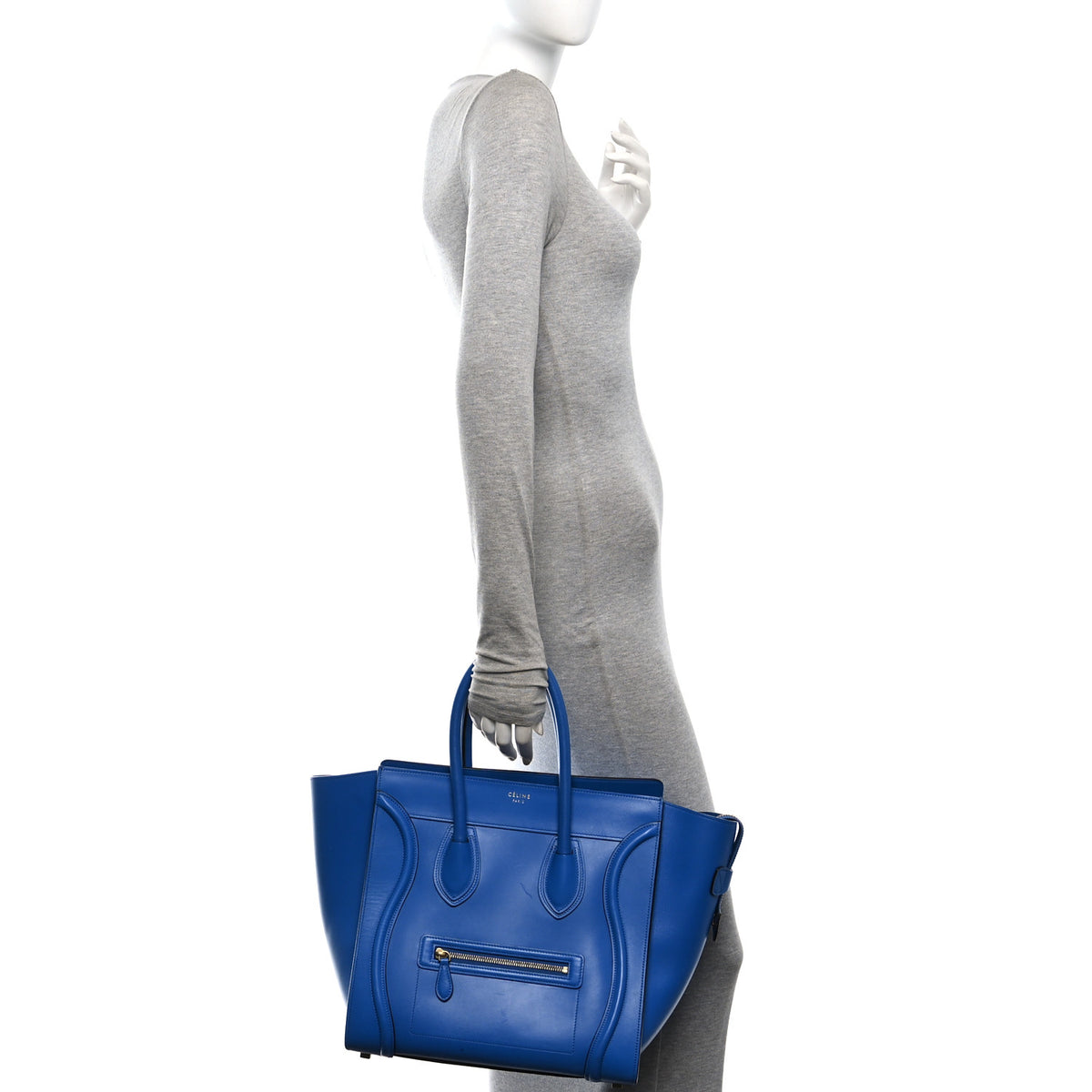 Smooth Calfskin Mini Luggage Electric Blue
