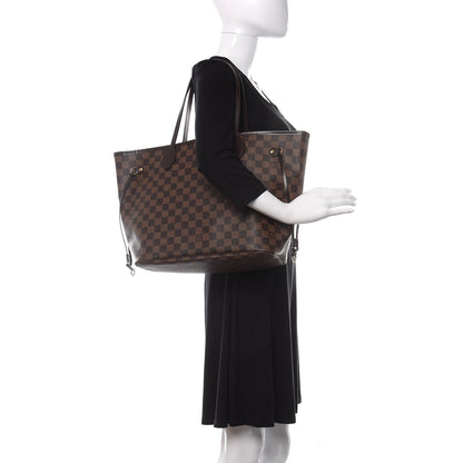 Louis Vuitton Damier Ebene Neo Neverfull MM Rose Ballerine 2 of 15