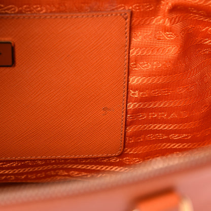 Prada Saffiano Medium Galleria Double Zip Tote Papaya 15 of 23