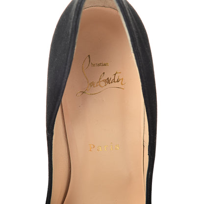 Christian Louboutin Suede Patent Geo 120 Pumps 38.5 Black 9 of 15