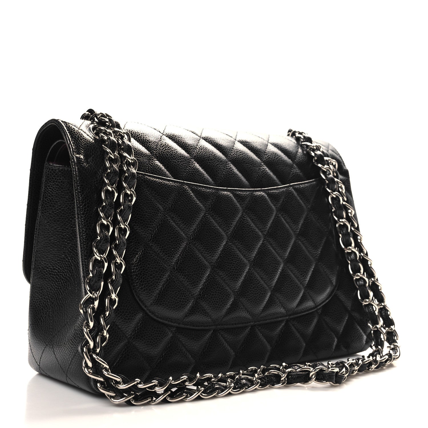 Chanel Caviar Quilted Jumbo Double Flap Black 3 of 12