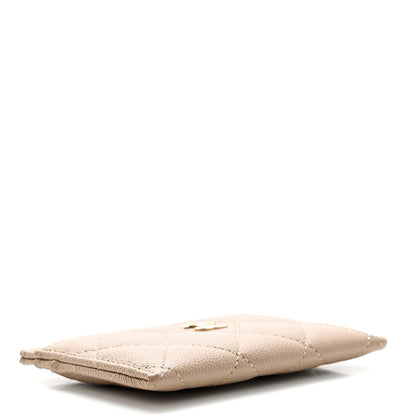 Chanel Caviar Quilted Card Holder Dark Beige 4 of 8