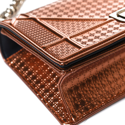 Christian Dior Metallic Patent Micro-Cannage Medium Diorama Flap Bag Orange 10 of 12