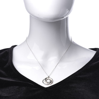 Tiffany Sterling Silver Rubedo 1837 Circles Pendant Necklace 2 of 7