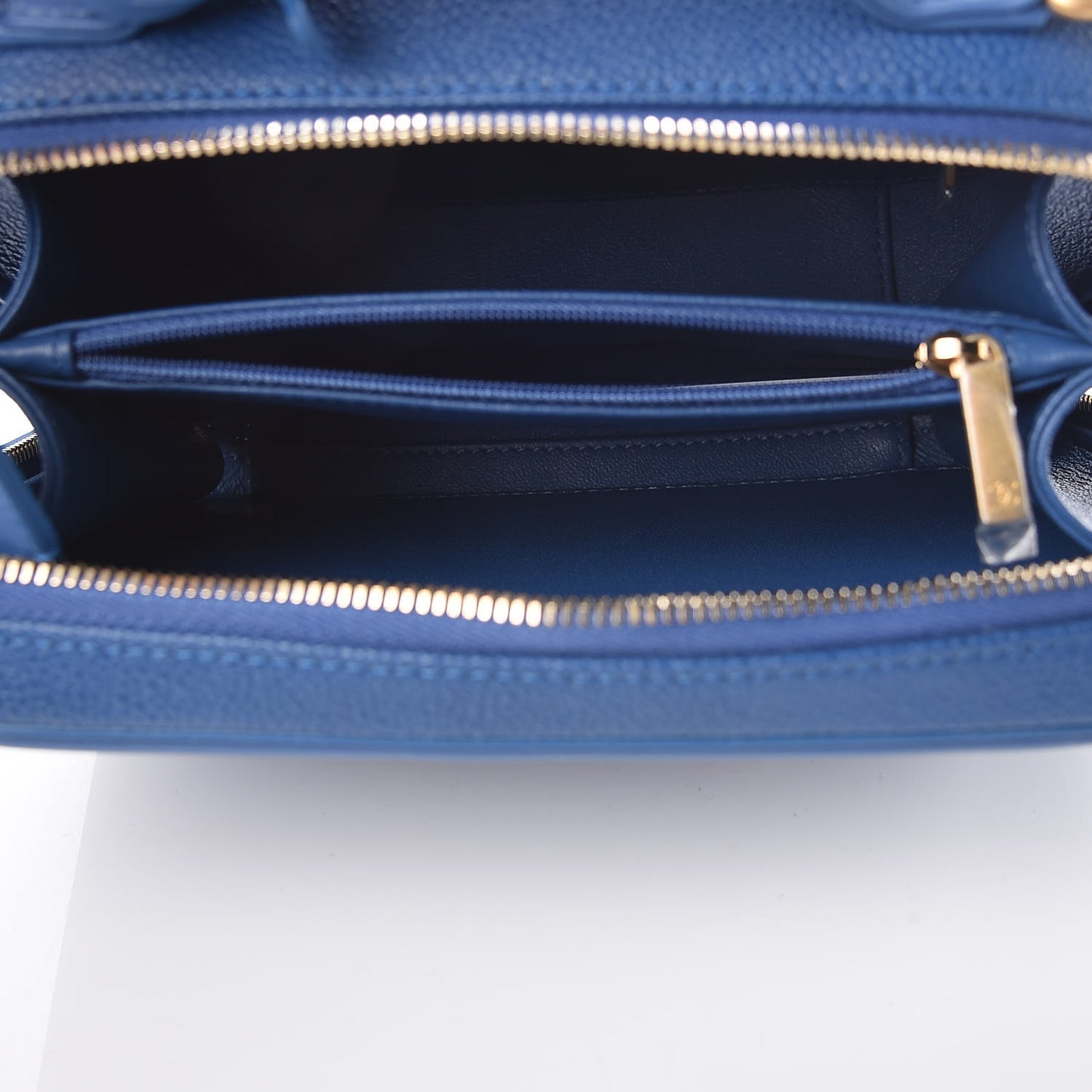 Caviar Quilted Medium CC Filigree Vanity Case Dark Blue