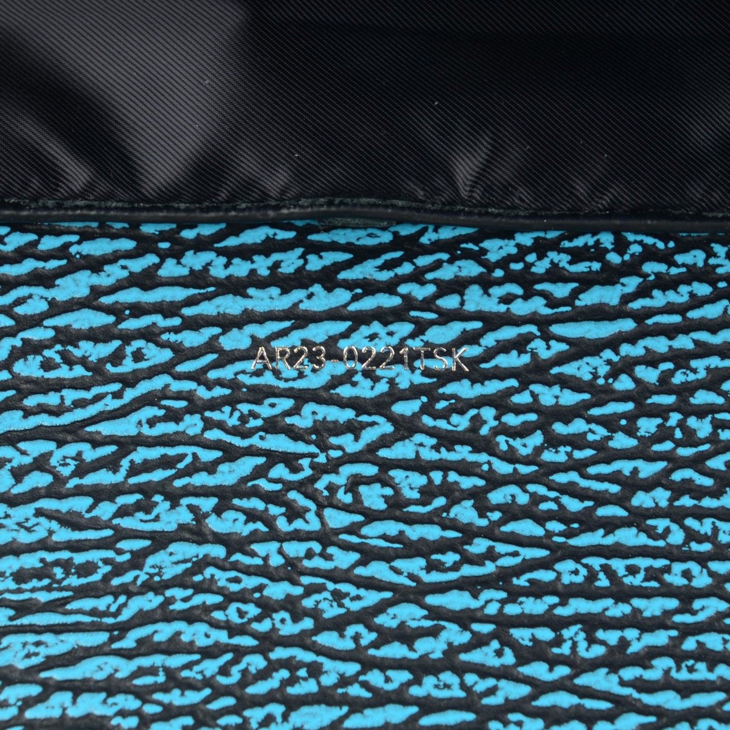 3.1 Textured Calfskin Large Pashli Satchel Turquoise Black