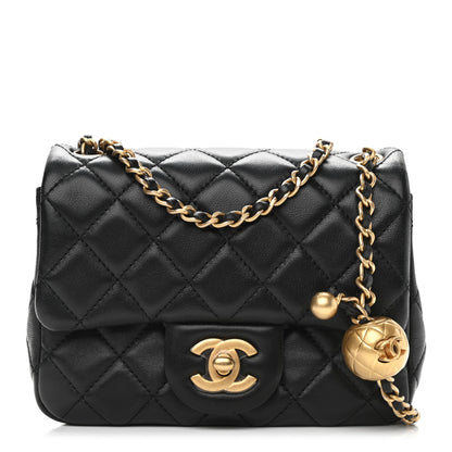 Chanel Lambskin Quilted Mini Pearl Crush Flap Black 1 of 11