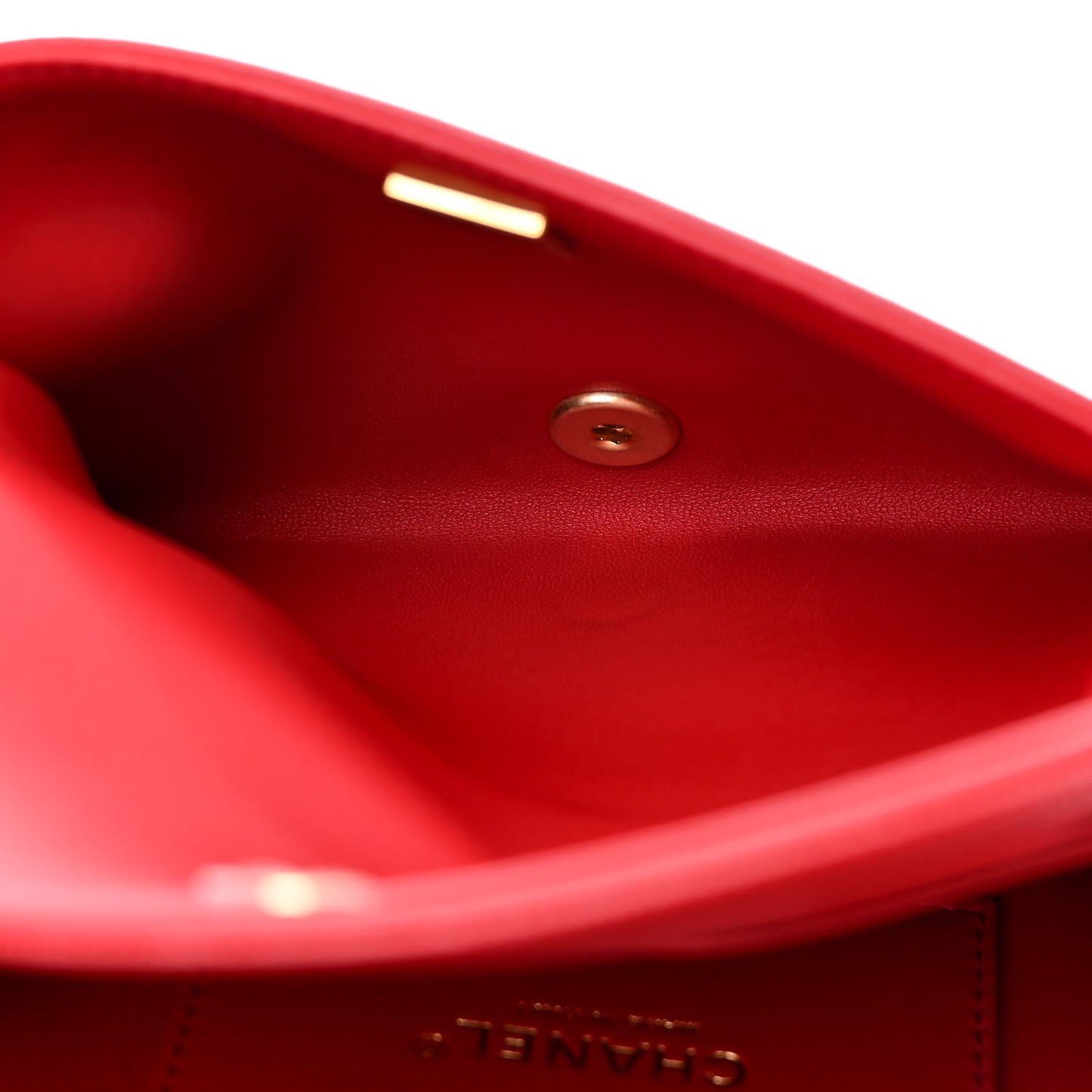 Caviar Quilted Mini Top Handle Flap Red