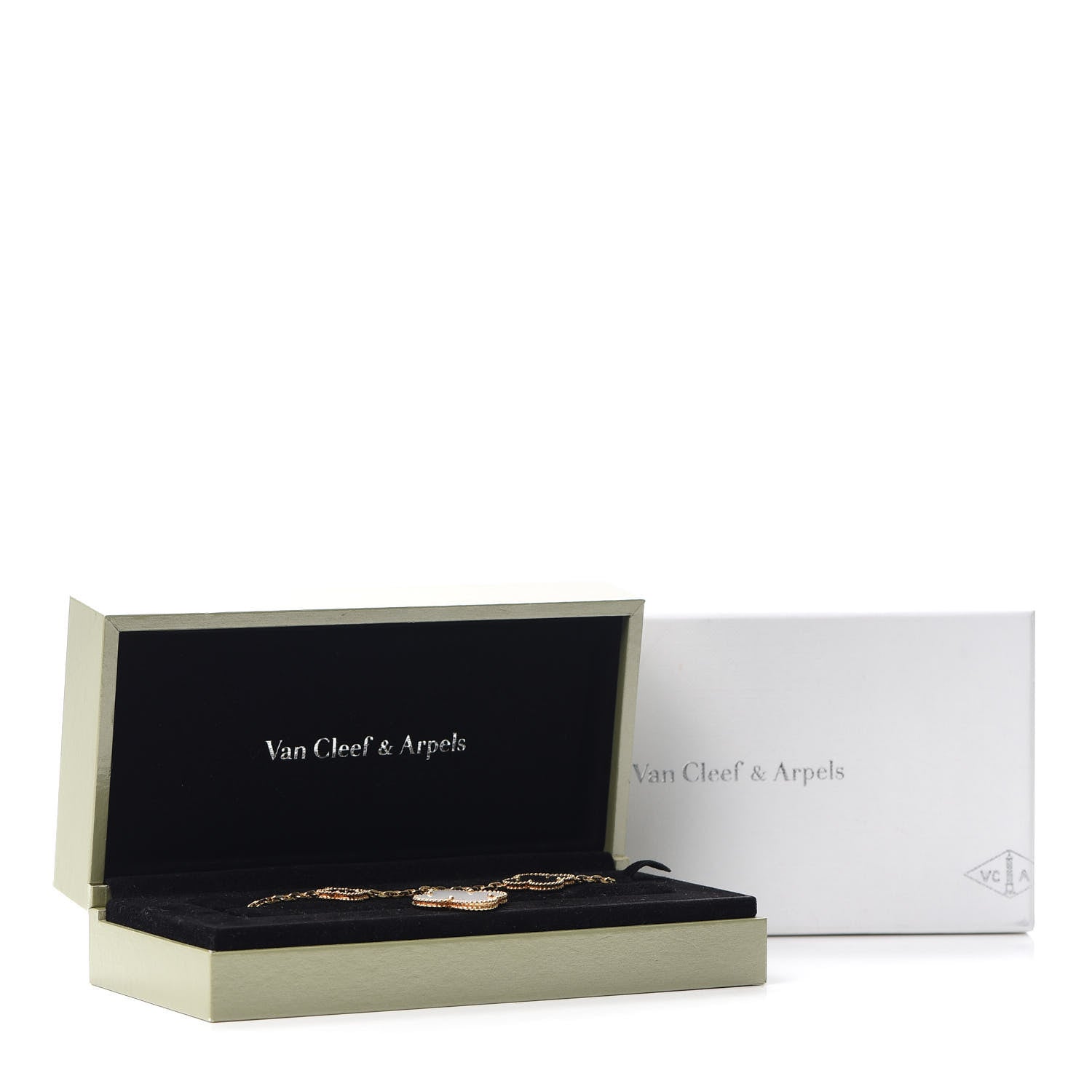Van Cleef & Arpels 18K Yellow Gold Grey Mother of Pearl Black Onyx 5 Motifs Magic Alhambra Bracelet 5 of 5