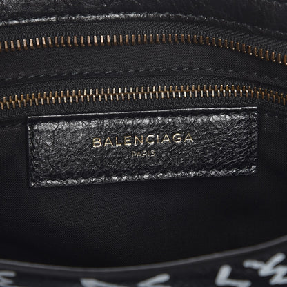 Balenciaga Agneau Arena Graffiti All Over Classic Hardware City Black White 7 of 8