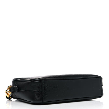 Prada Saffiano Lux Small Camera Crossbody Bag Black 4 of 10