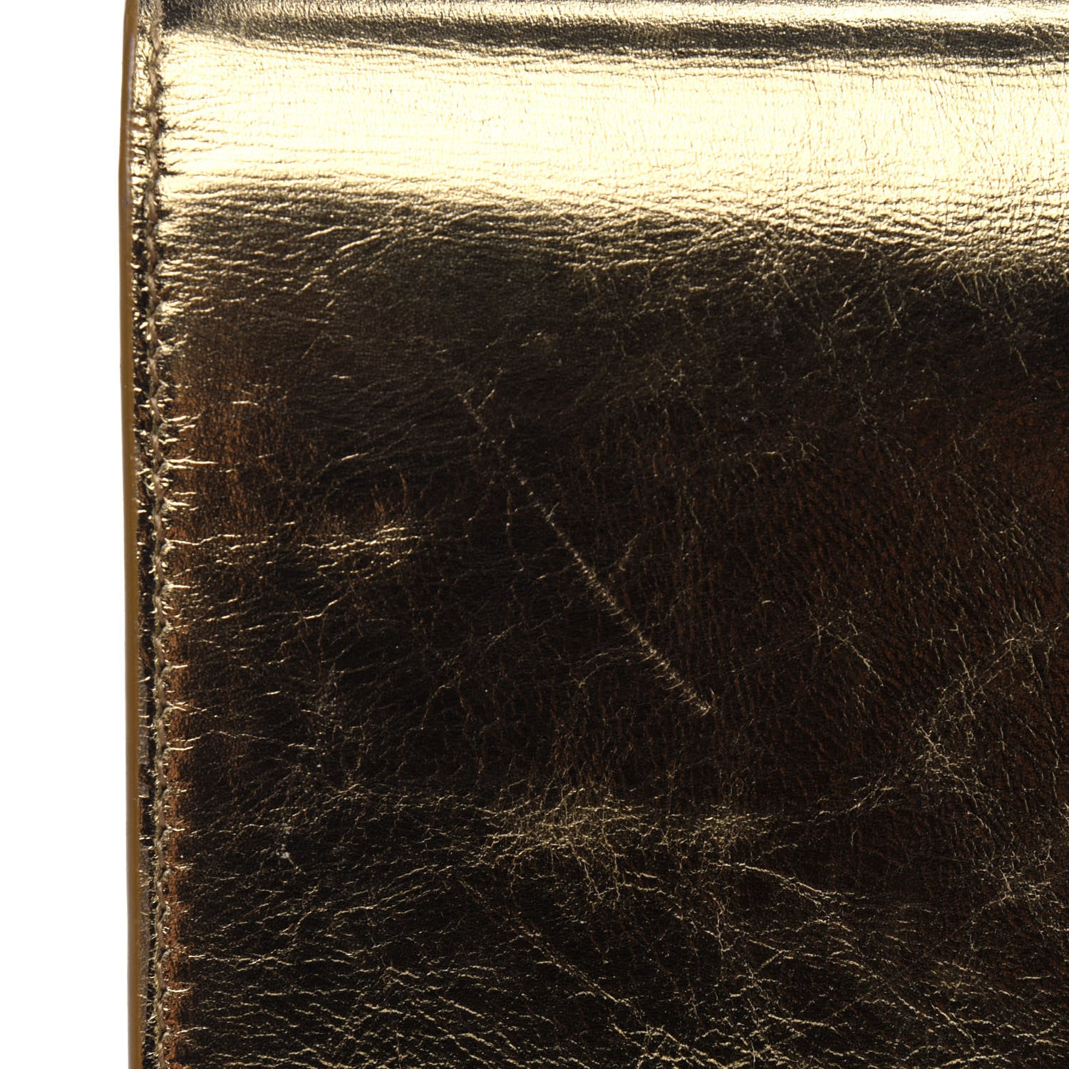 Saint Laurent Metallic Calfskin Monogram Large Belle De Jour Clutch Gold 18 of 19