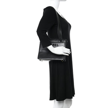 Chanel Logo Shoulder Bag Black 2 of 12
