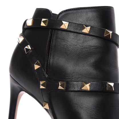 Valentino Garavani Calfskin Rockstud Double Buckle 100mm Ankle Boots 36 Black 14 of 15