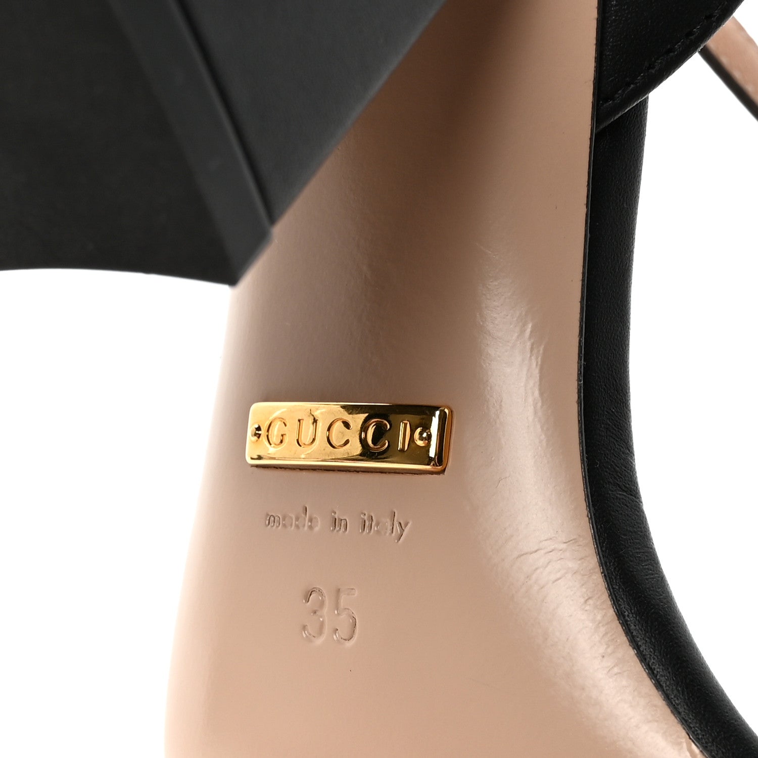 Gucci Lifford Calfskin GG Marmont Ankle Wrap 75mm Sandals 35 Black 7 of 9